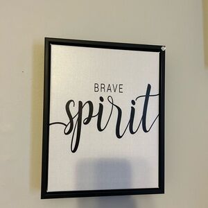 Black Framed 'Brave Spirit' ‘Kind Heart’ ‘Fierce Mind’ 10x8 Wall Art